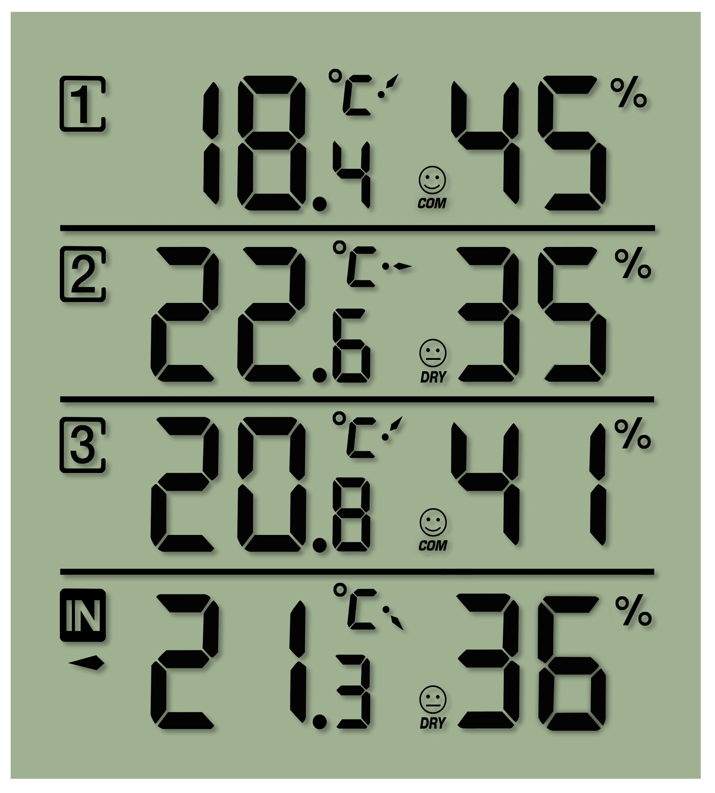 NATIONAL GEOGRAPHIC Thermo-hygrometer black 4 measurement results