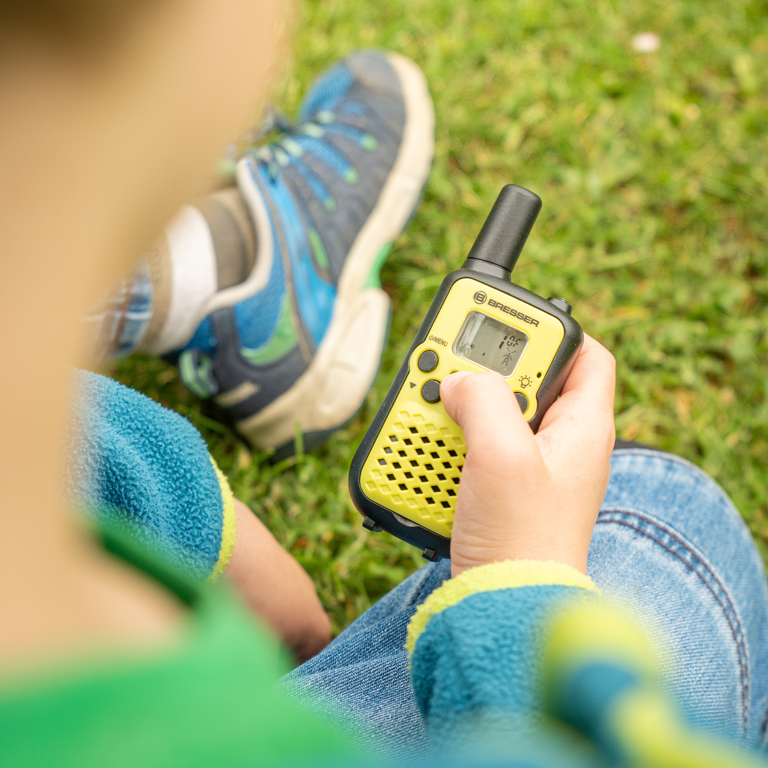 BRESSER JUNIOR walkietalkie set van 2 met groot bereik tot 6 km en handsfree-functie