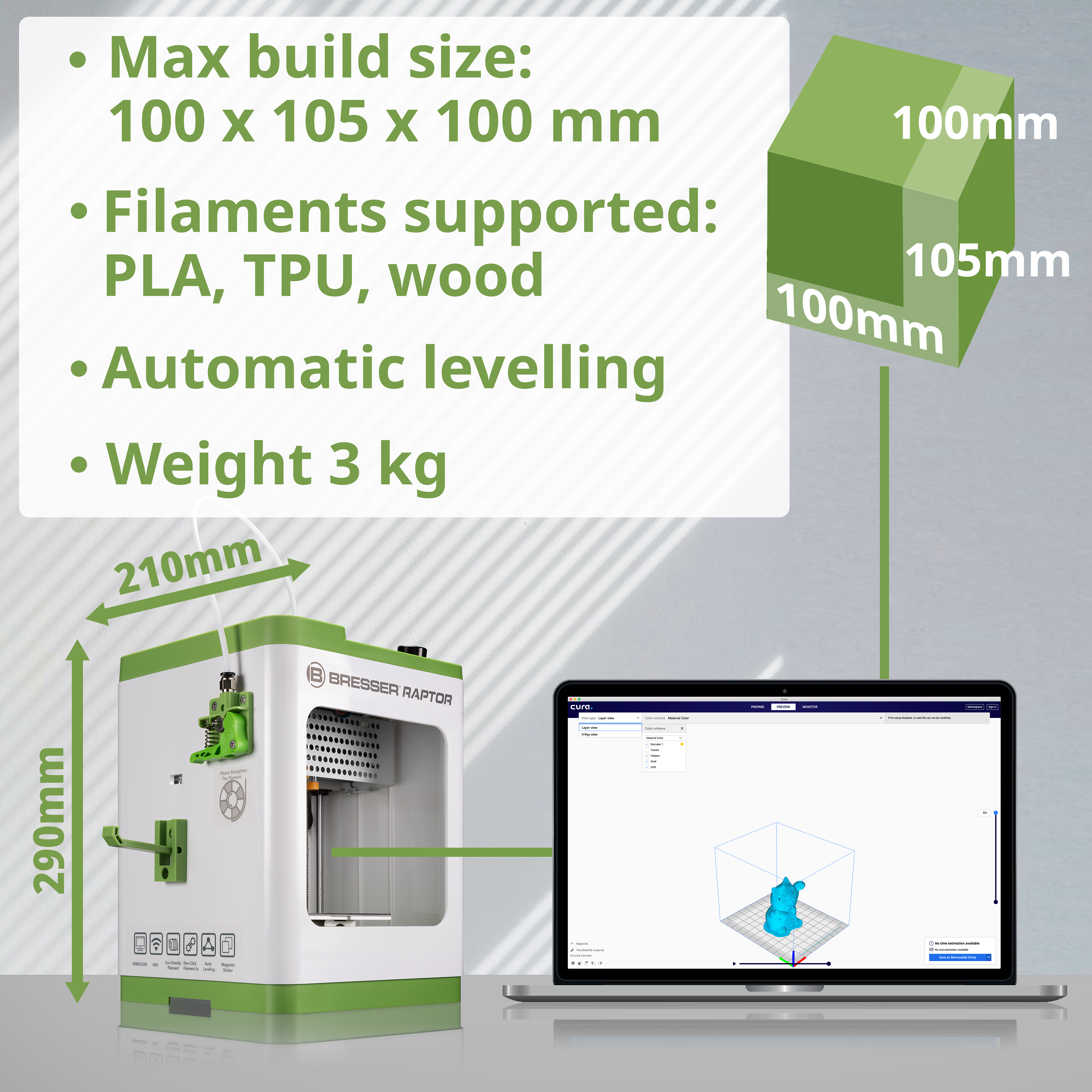 BRESSER RAPTOR WLAN-3D-Drucker (Refurbished)