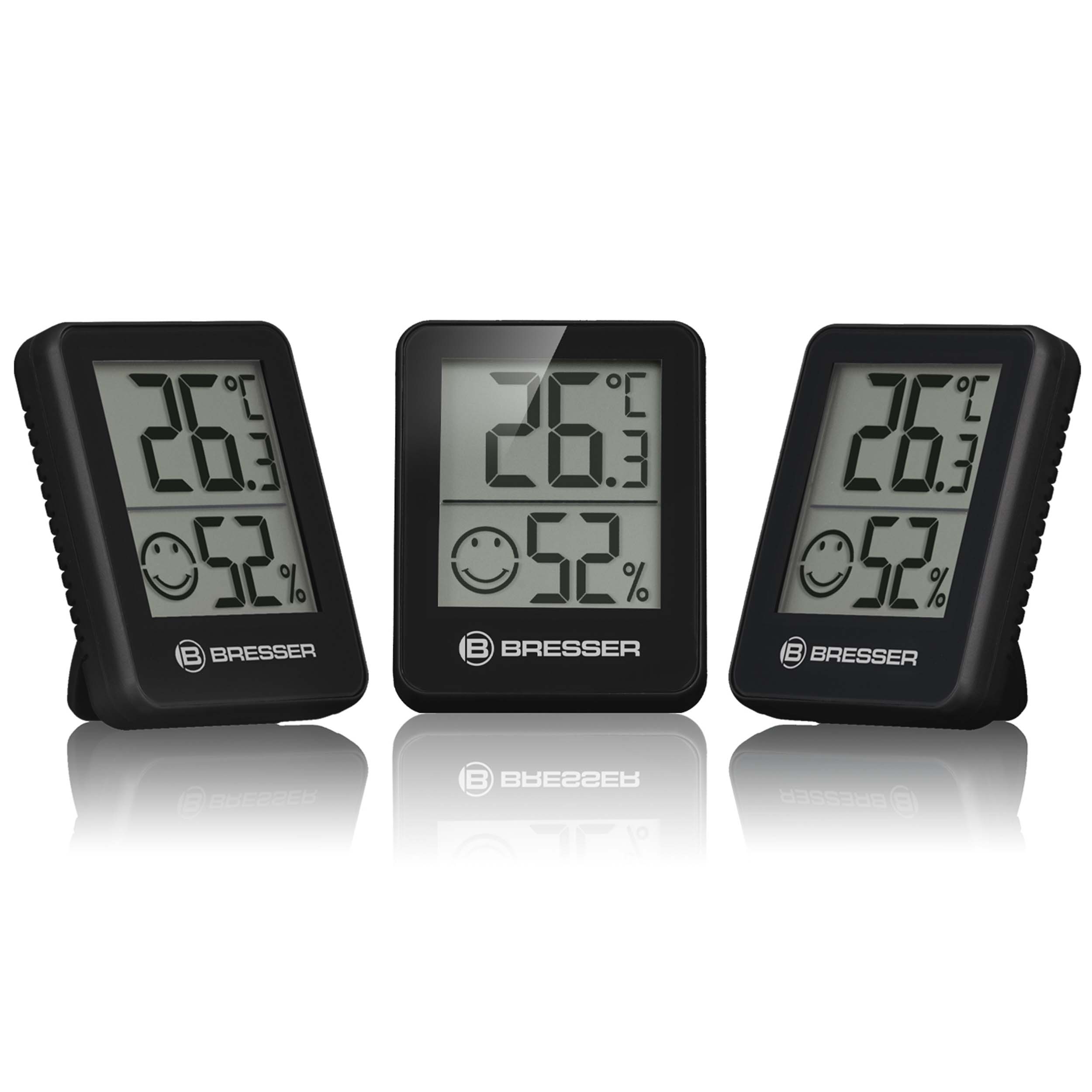 BRESSER ClimaTemp Thermo-Hygrometer Indikator 3er Set (Refurbished)