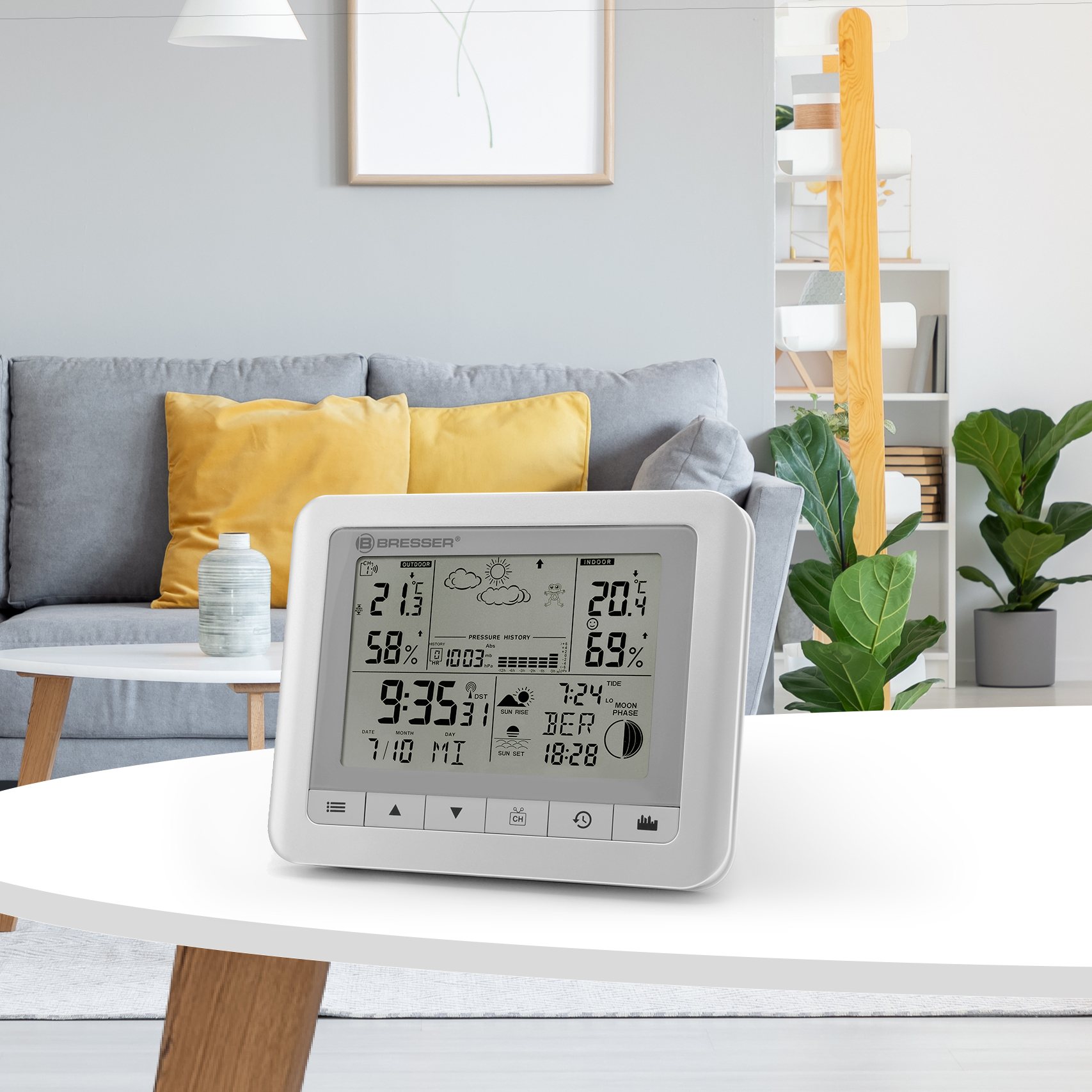 BRESSER Weerstation Clima Trend WF wit set van 2