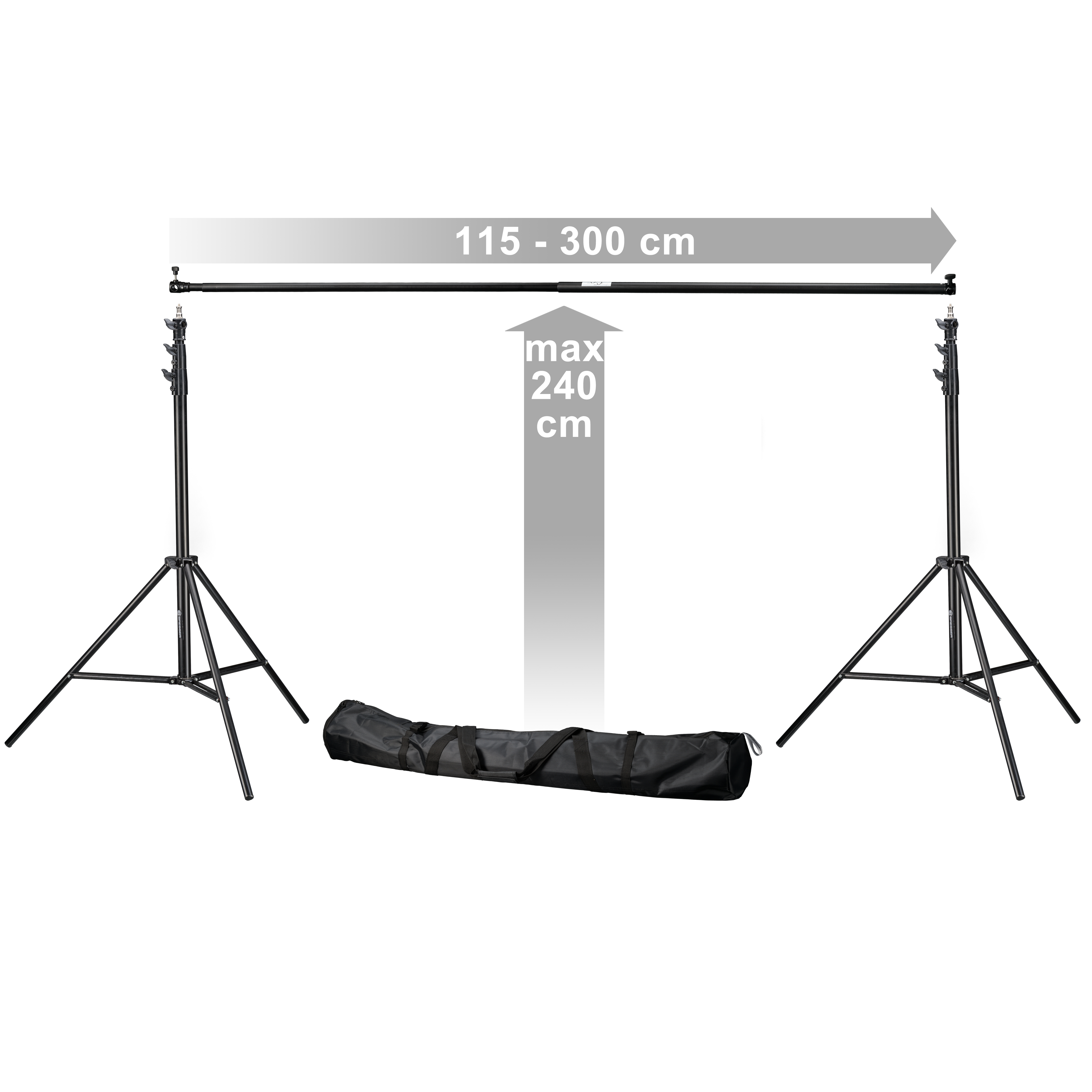 BRESSER BR-D24 Support + 2.5x3m Doek Chroma Groen 