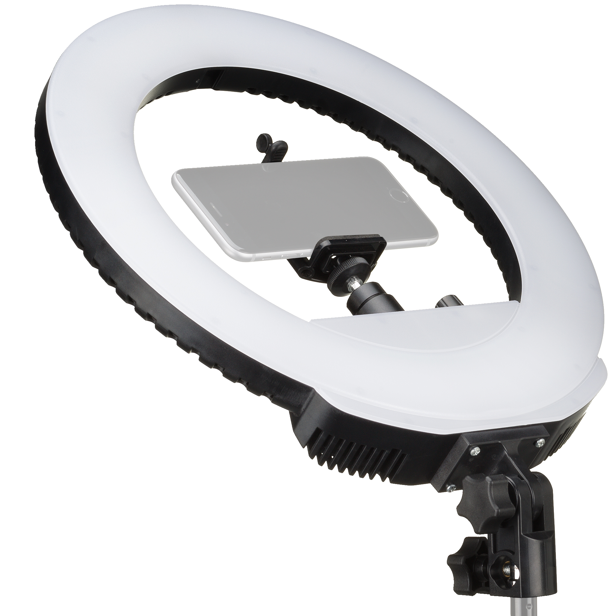 BRESSER LED MM-26A Ringlamp 24W + Netadapter + accu aansluiting + tas