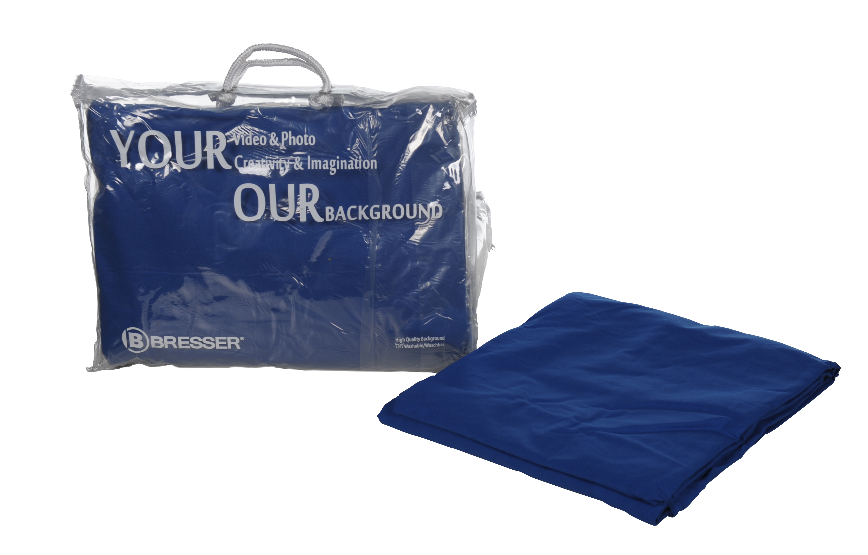 BRESSER Y-9 Achtergrond Doek 2.5x3m Chromakey Blauw  