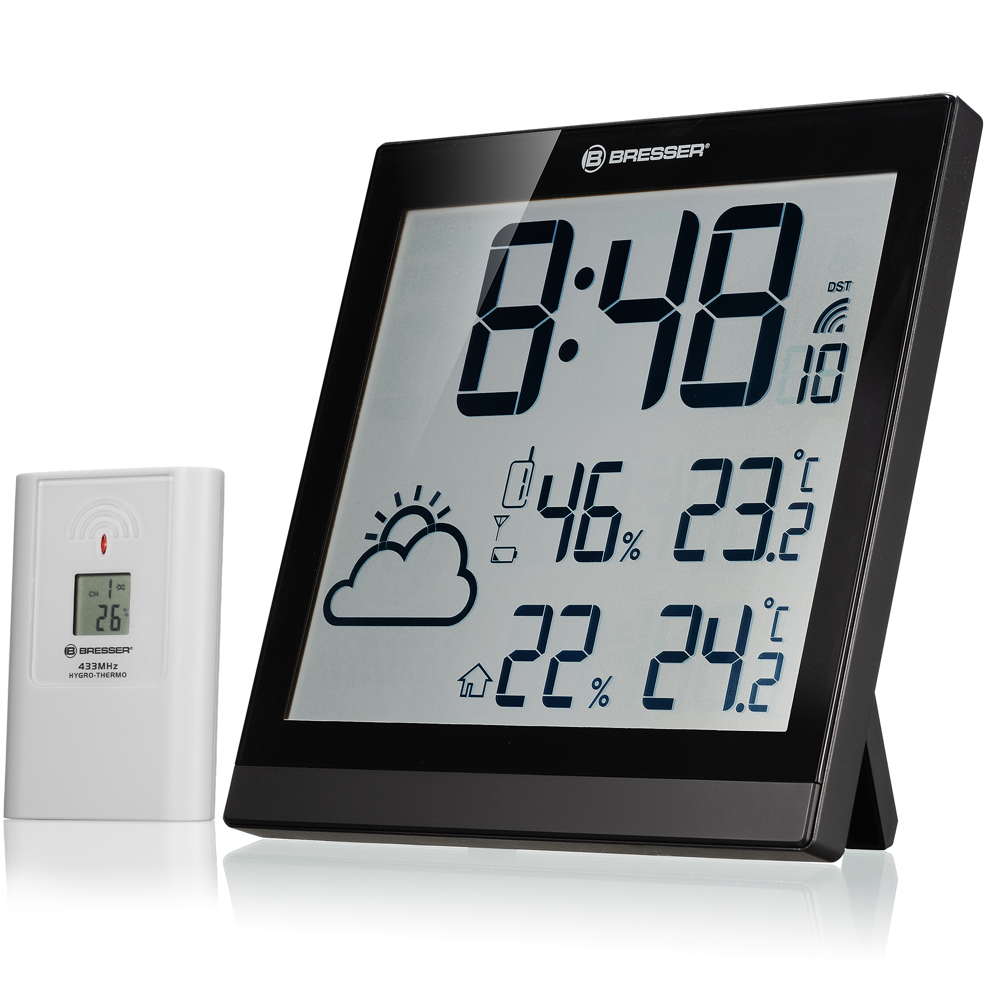 BRESSER LCD Weer-en wandklok ClimaTemp JC