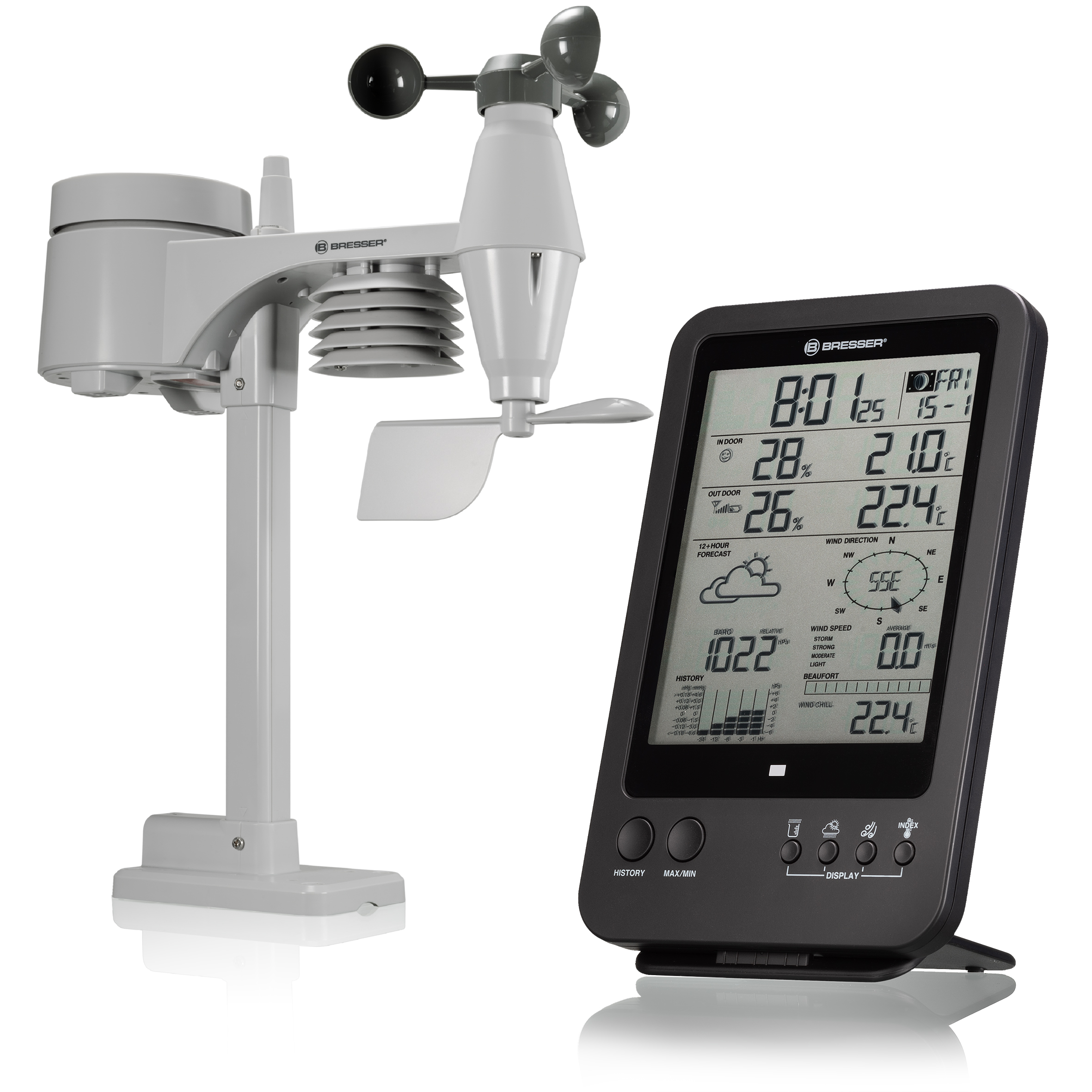 BRESSER Weather Center 5-in-1 zwart