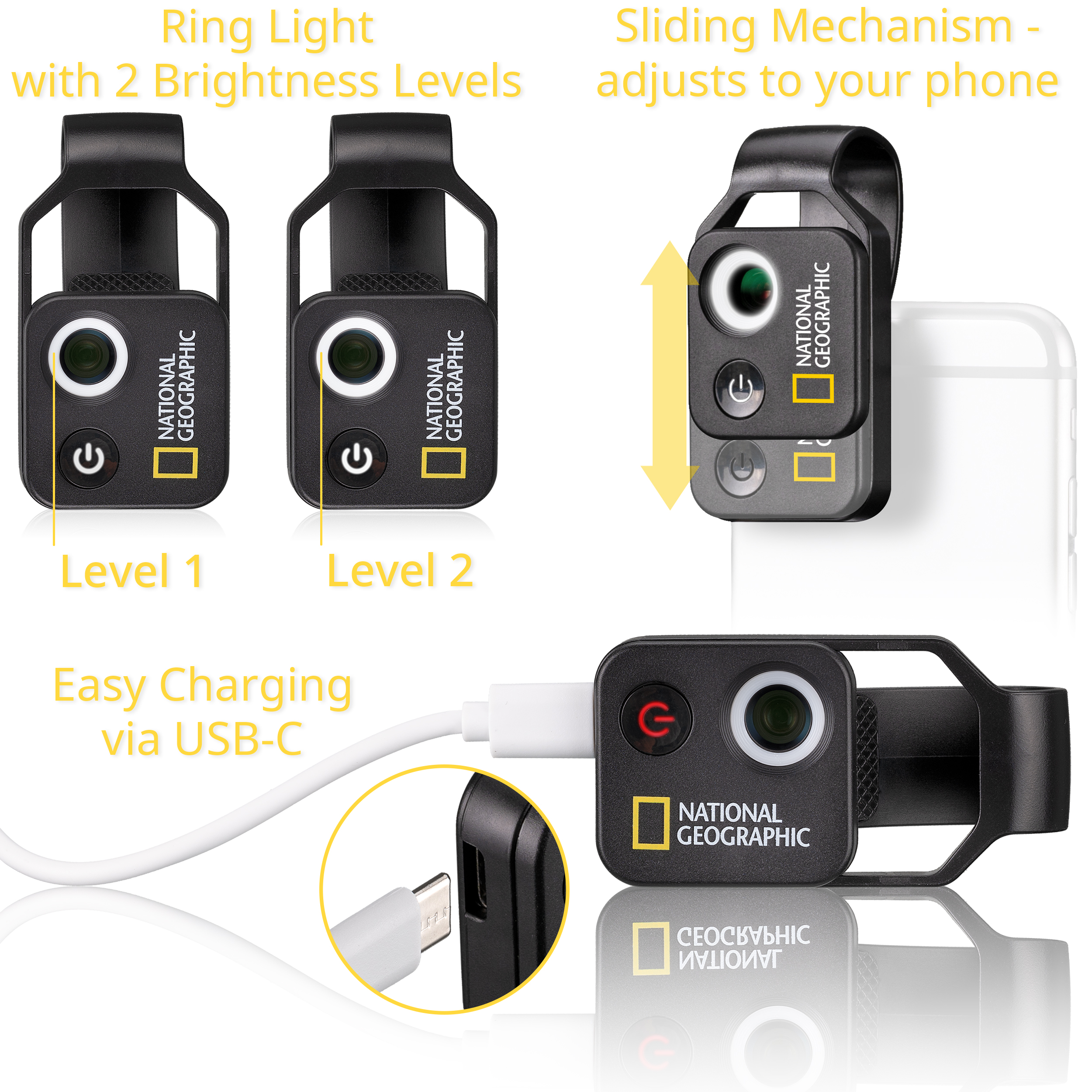 NATIONAL GEOGRAPHIC 200x Mobile Microscope with CPL 