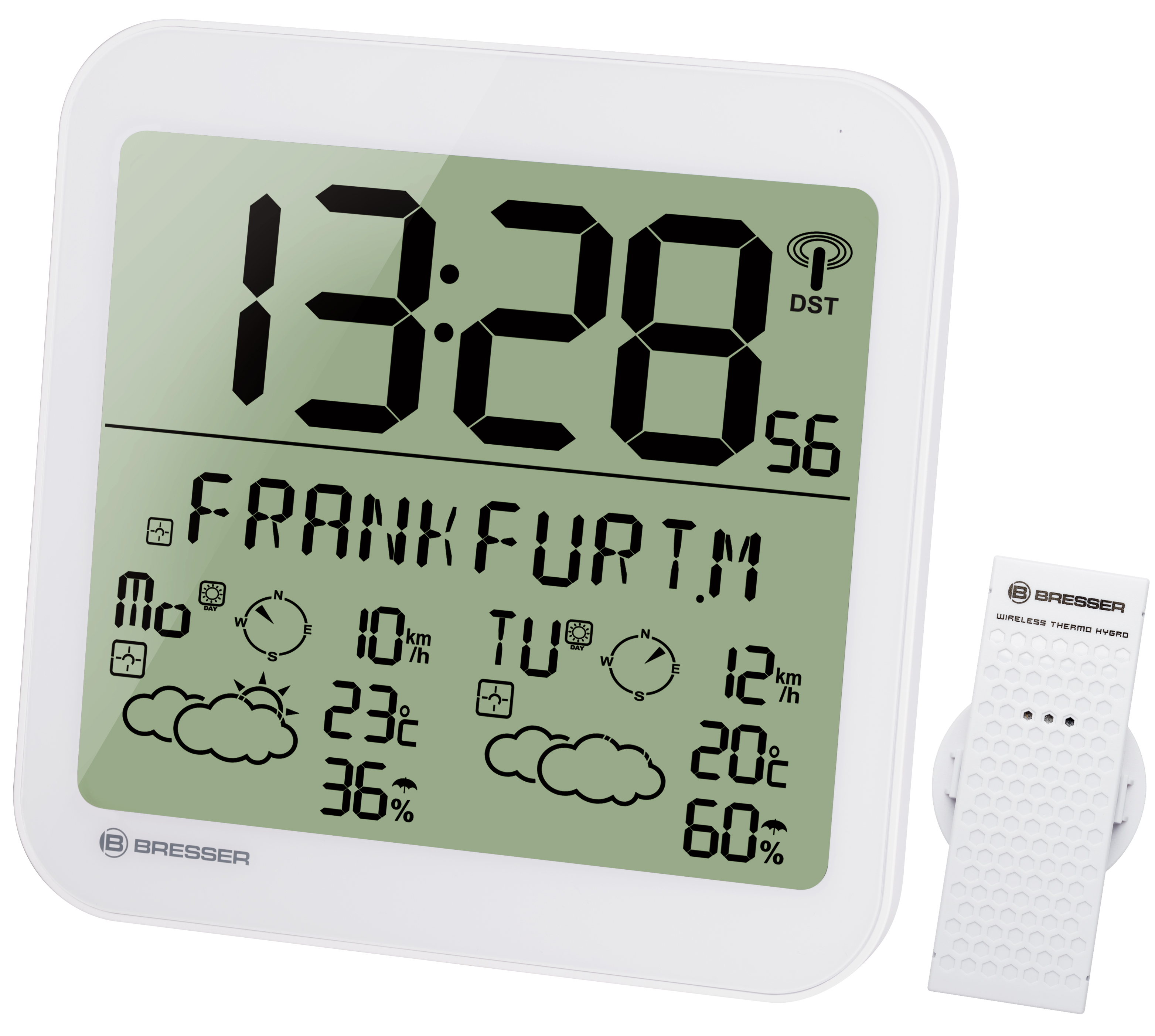 BRESSER MyTime Meteotime LCD weer-wandklok