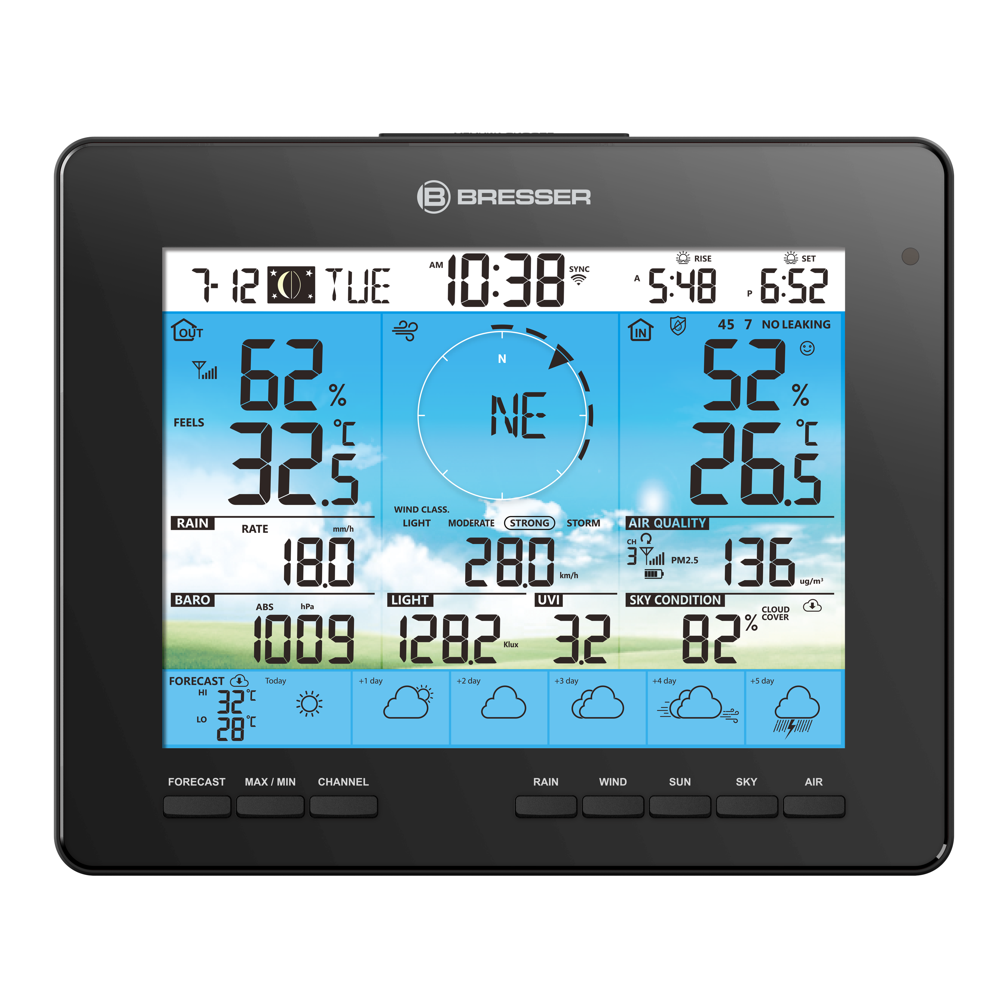 BRESSER extra / vervangend basisstation voor 7003210 6-daags 4CAST weerstation