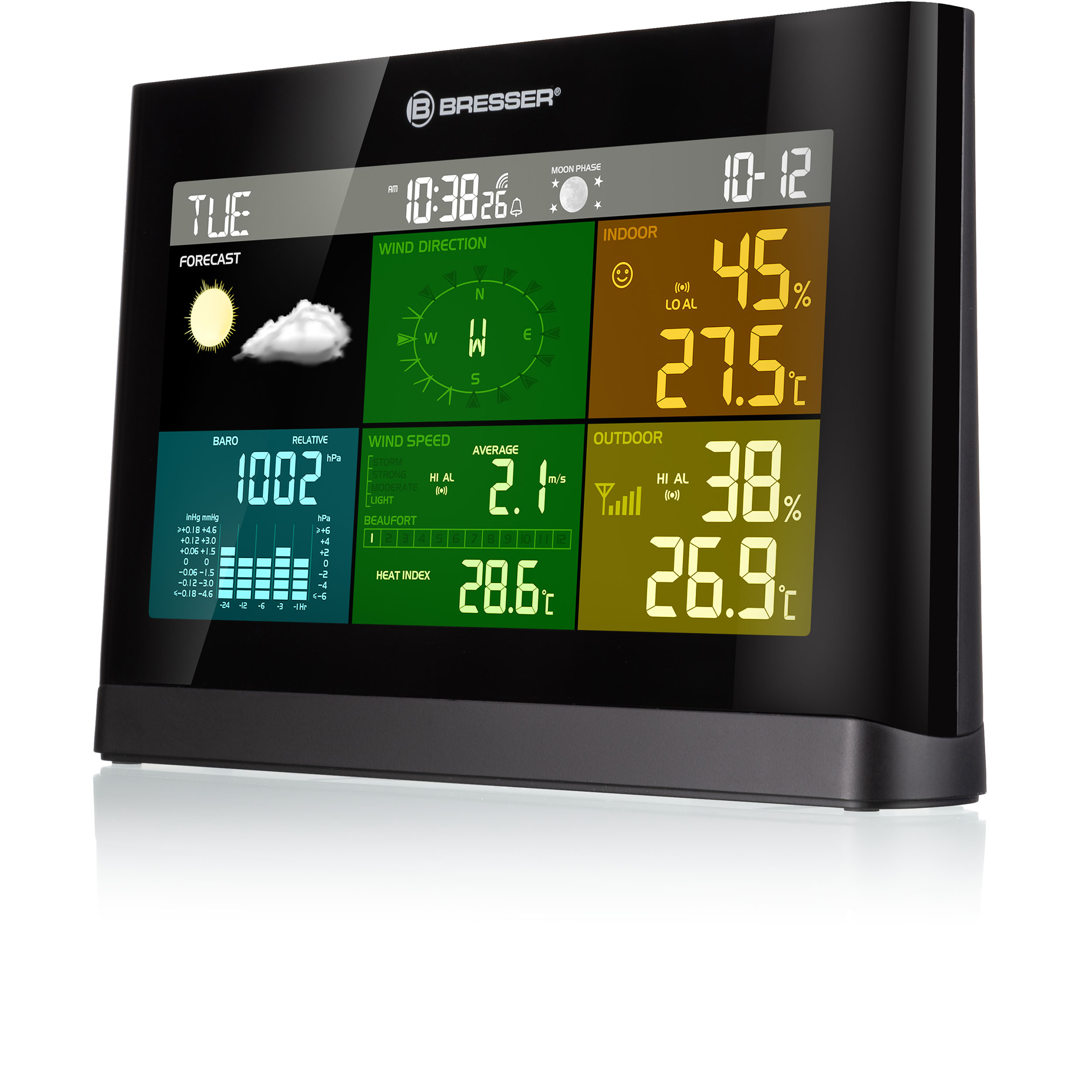 BRESSER 5-in-1 Comfort Weercenter met Kleurendisplay