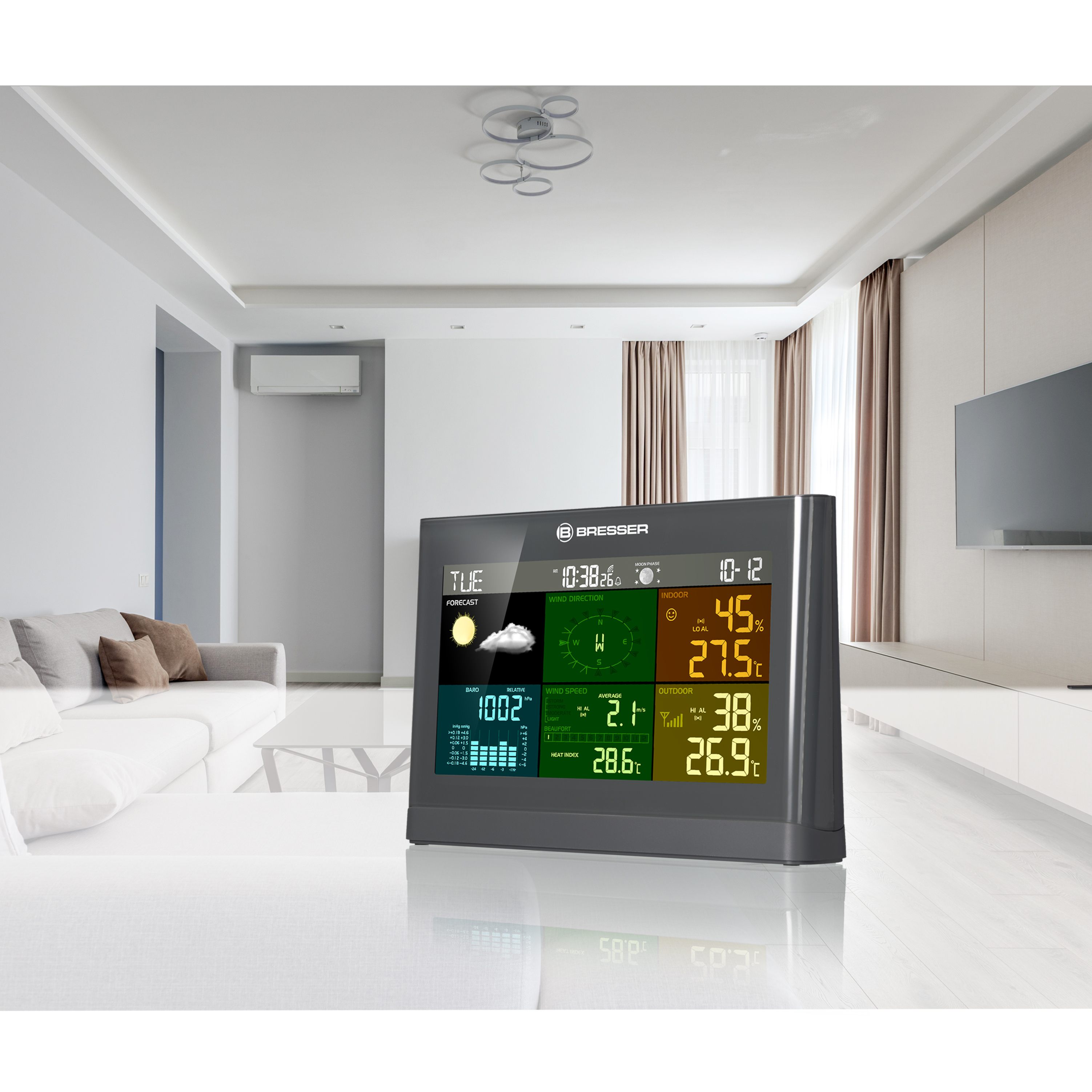 BRESSER 5-in-1 Comfort Weercenter met Kleurendisplay