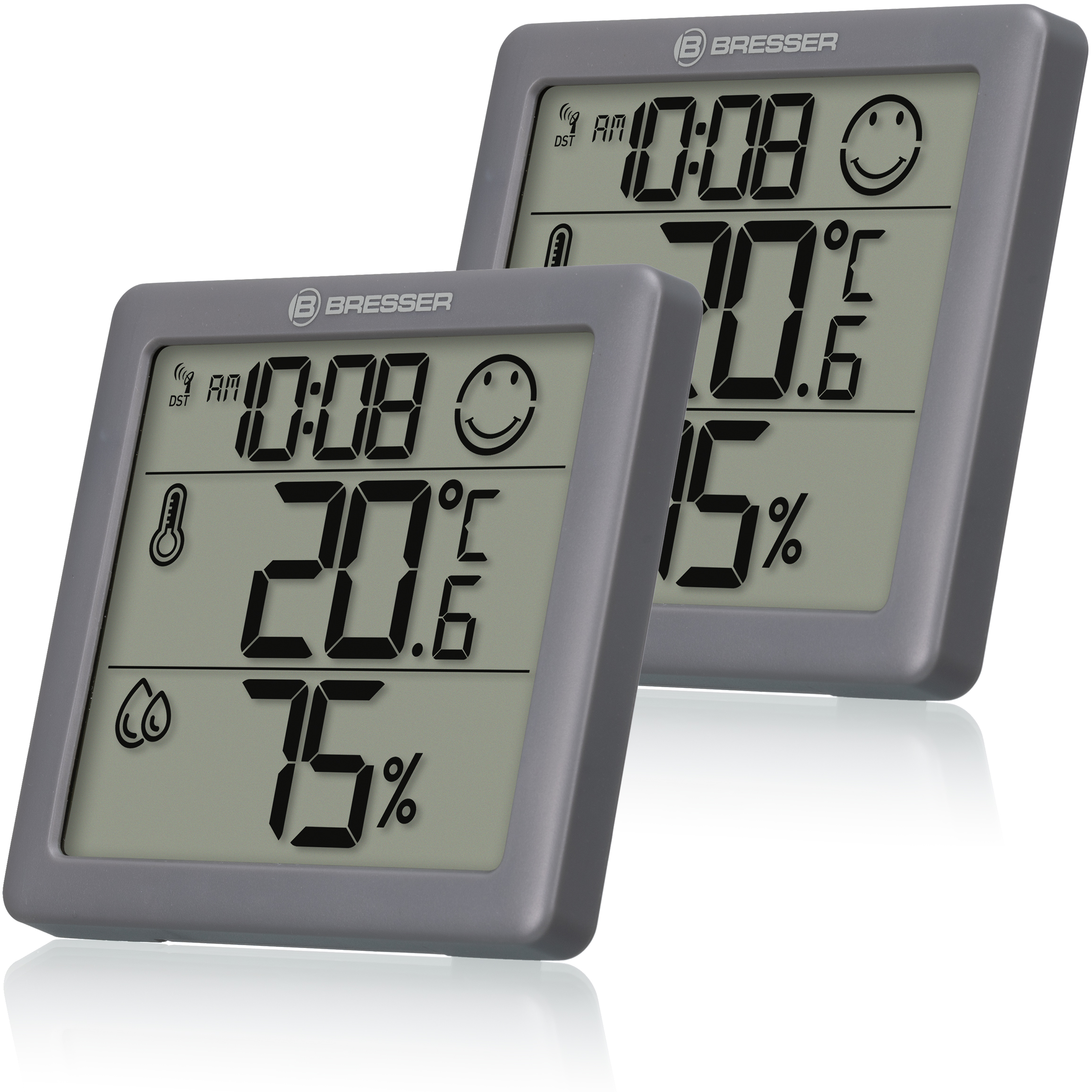 BRESSER Climate Smile thermo- / hygrometer set van 2