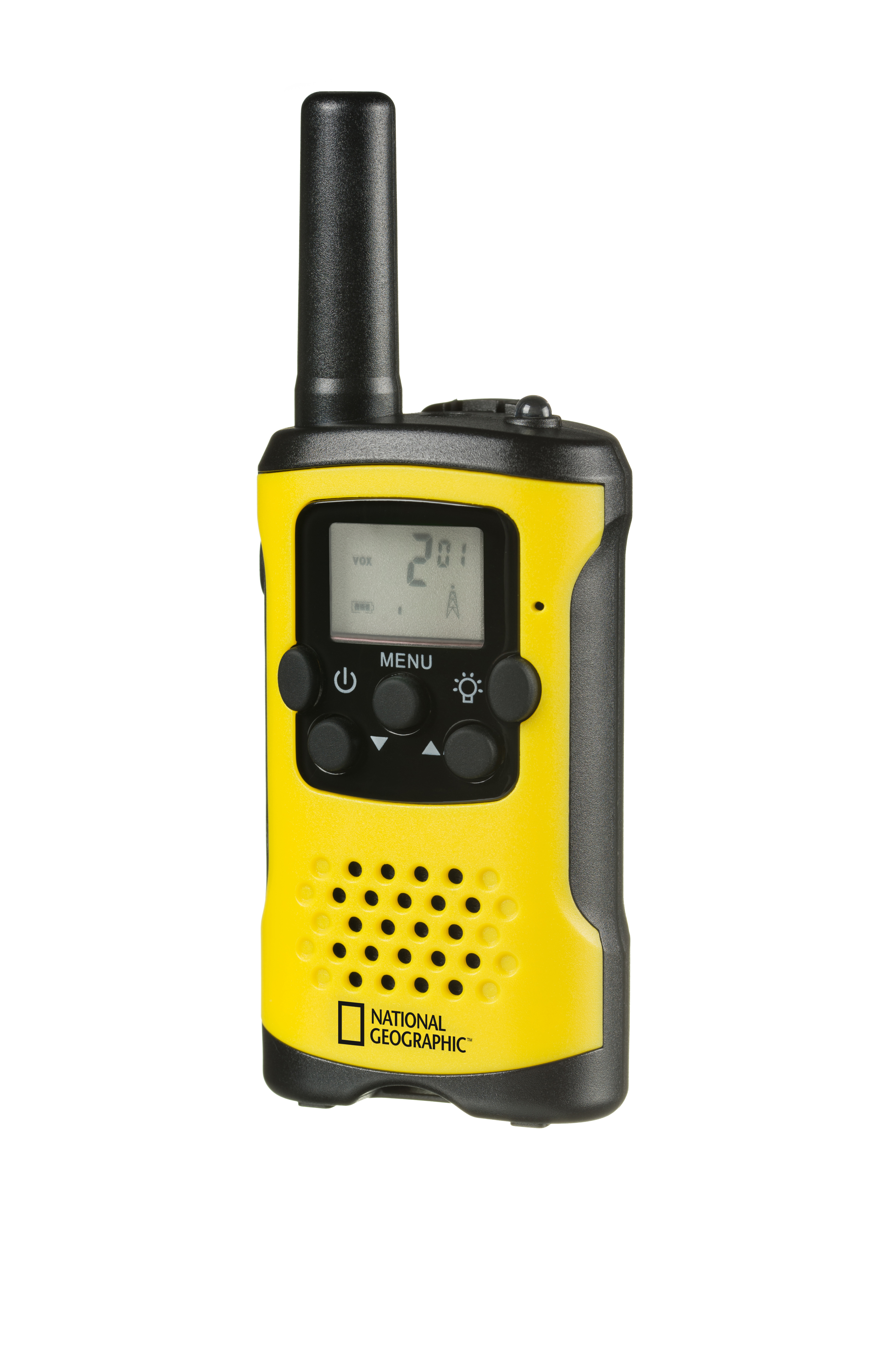 NATIONAL GEOGRAPHIC FM Walkietalkie in Set van 2 met een groot Bereik tot 6 km en Handsfree-Functie 