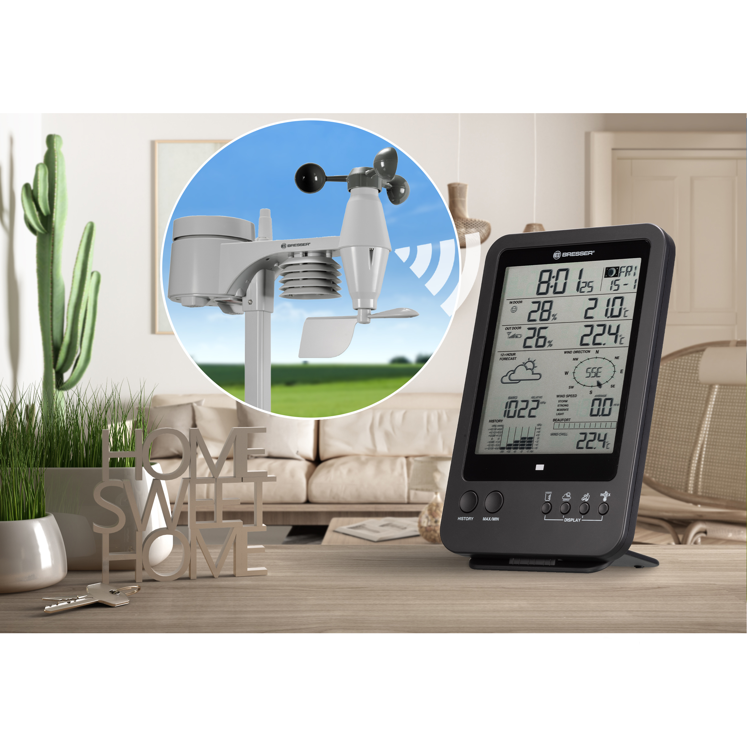 BRESSER 5-in-1 weerstation incl. extra basisstation