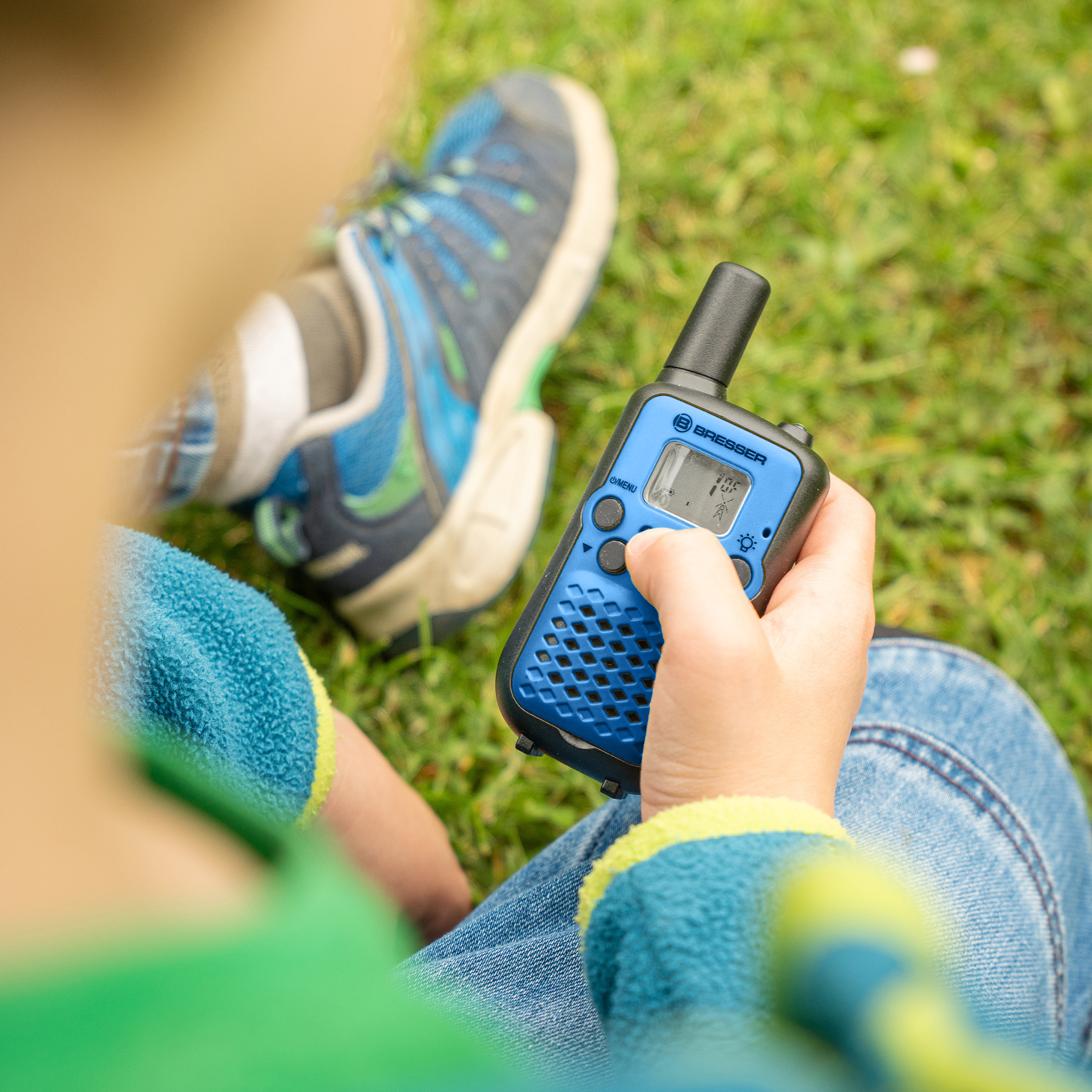 BRESSER JUNIOR walkietalkie set van 2 met groot bereik tot 6 km en handsfree-functie