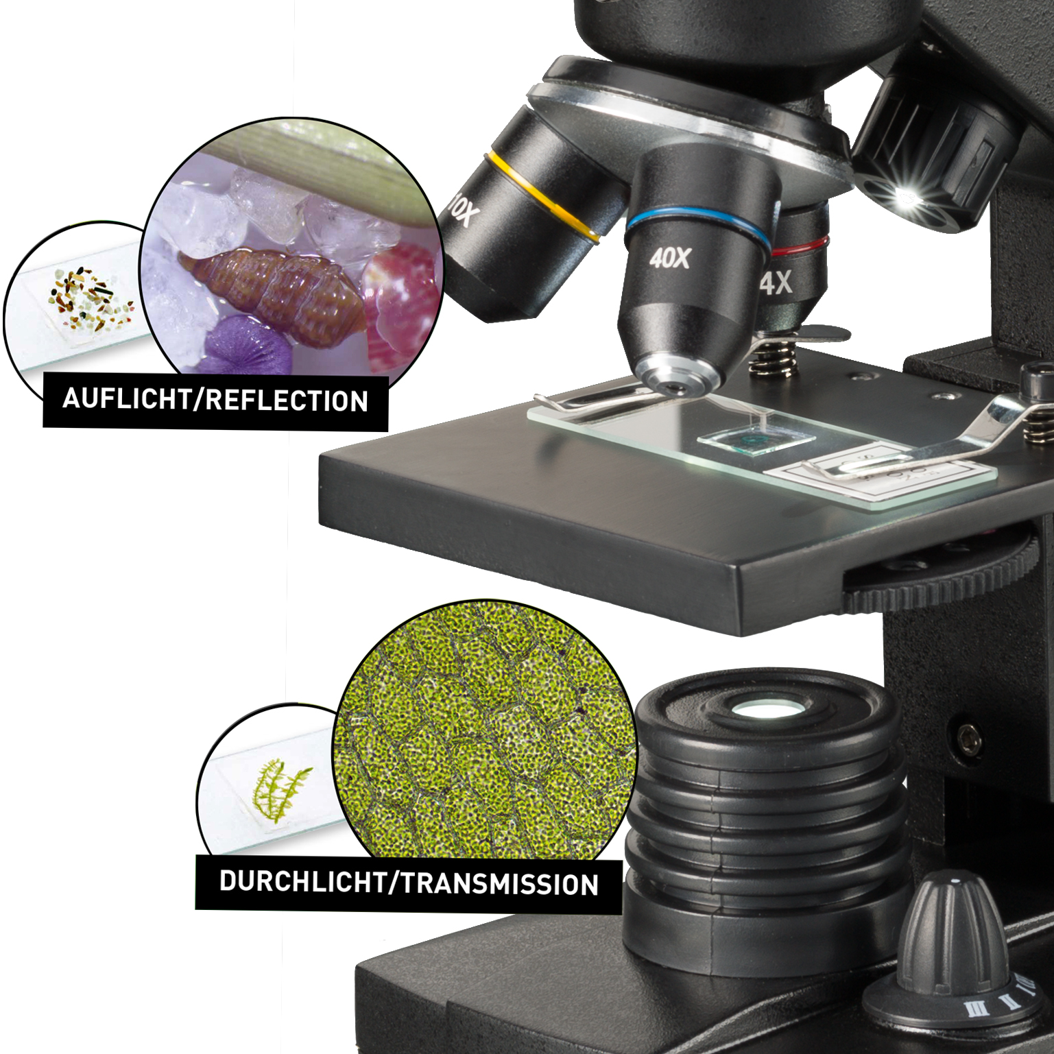 NATIONAL GEOGRAPHIC 40x-1280x Microscope met Smartphone trekhaken