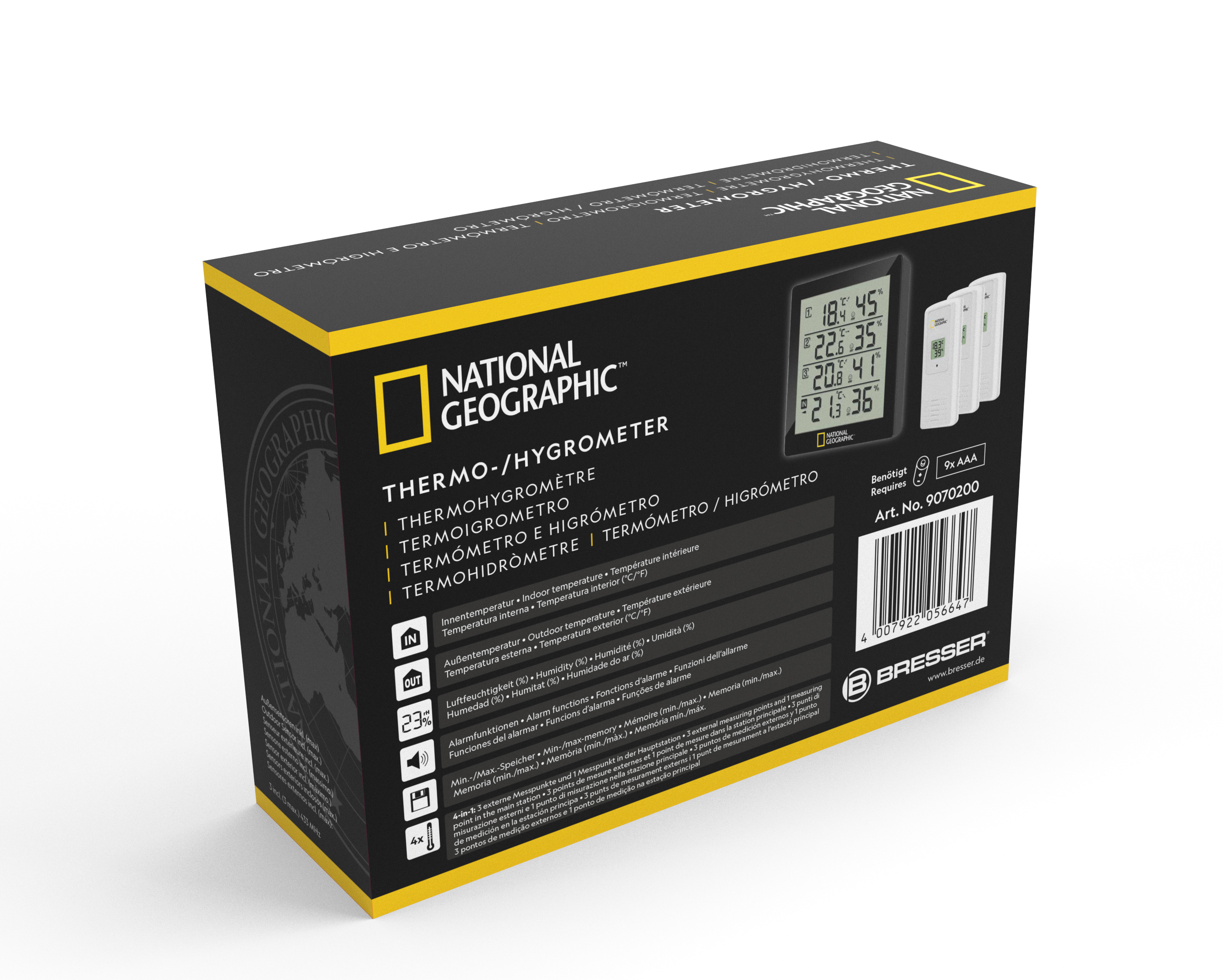 NATIONAL GEOGRAPHIC Thermo-hygrometer black 4 measurement results